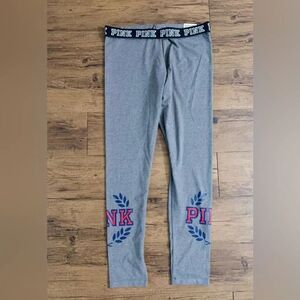 PINK VS FLAT LEGGINGS LARGE NWT